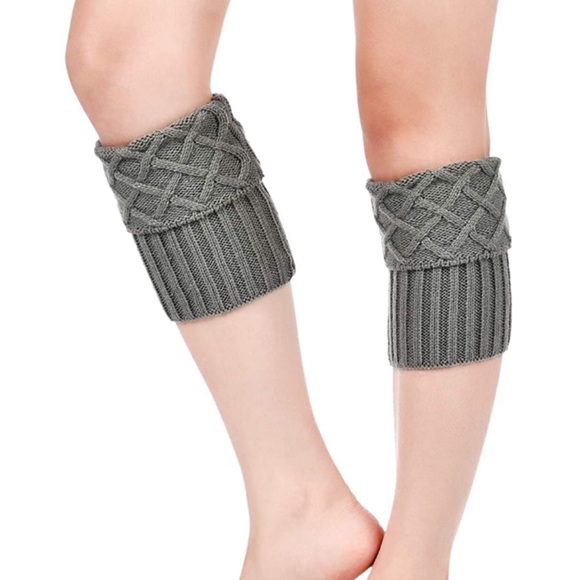 💥 SALE Basketweave Crochet Knit Fold Over Boot Cuffs - Picture 4 of 4